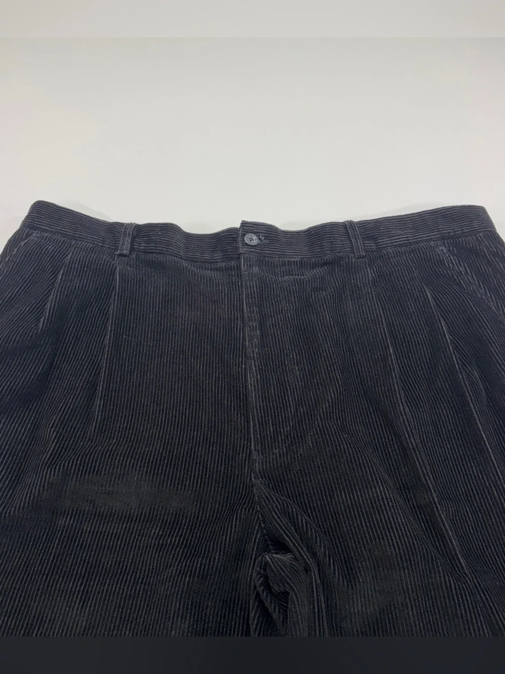 Vintage Oleg Cassini Black Corduroy Pants 42x32 Y2K Dark Academia